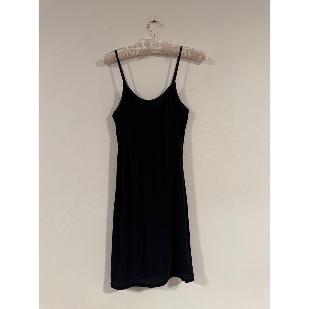80s Black Slip Dress
